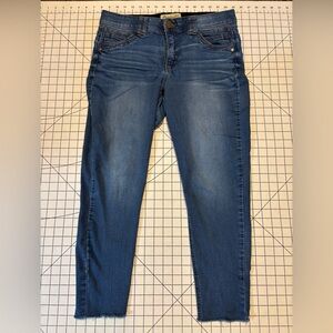 Democracy Ab-Technology Women’s Size 12 Blue Skinny Ankle Cropped Jeans